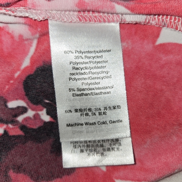 DKNY Wrap Print size Large white, red, and pink - Picture 4 of 8